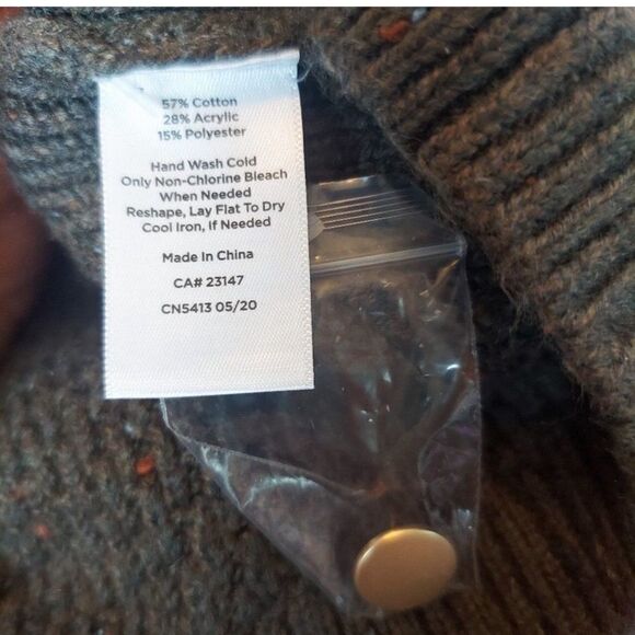 TALBOTS Beautiful Knit Mock Neck Sweater Button XS - Picture 6 of 6